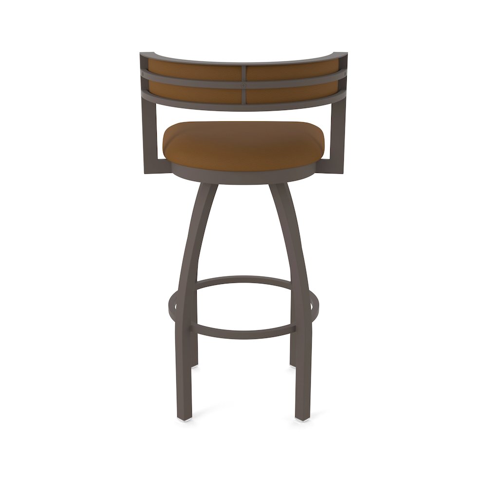 Swivel Bar Stool with Bronze Finish and Canter Thatch Seat and Back