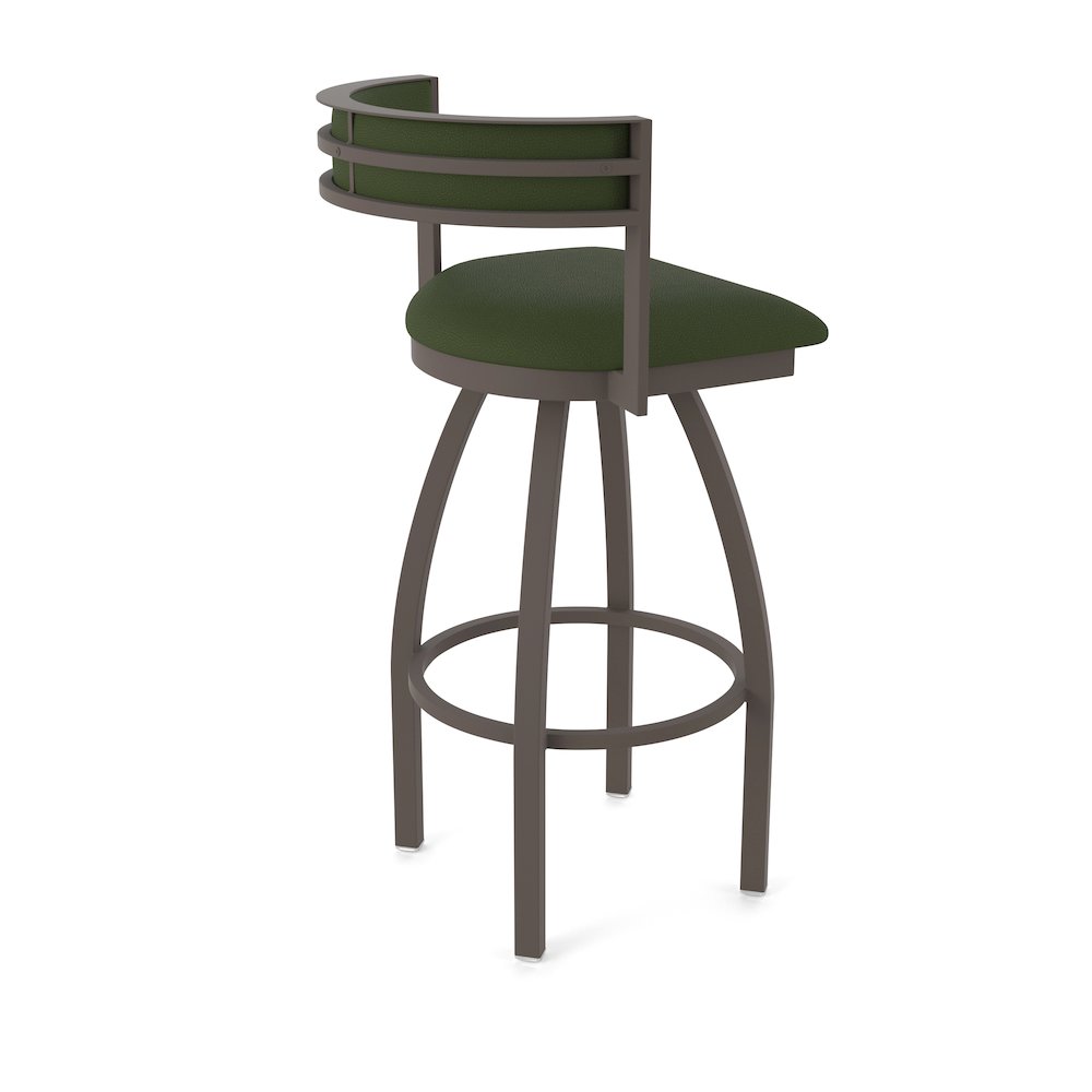 Swivel Bar Stool with Bronze Finish and Canter Pine Seat and Back