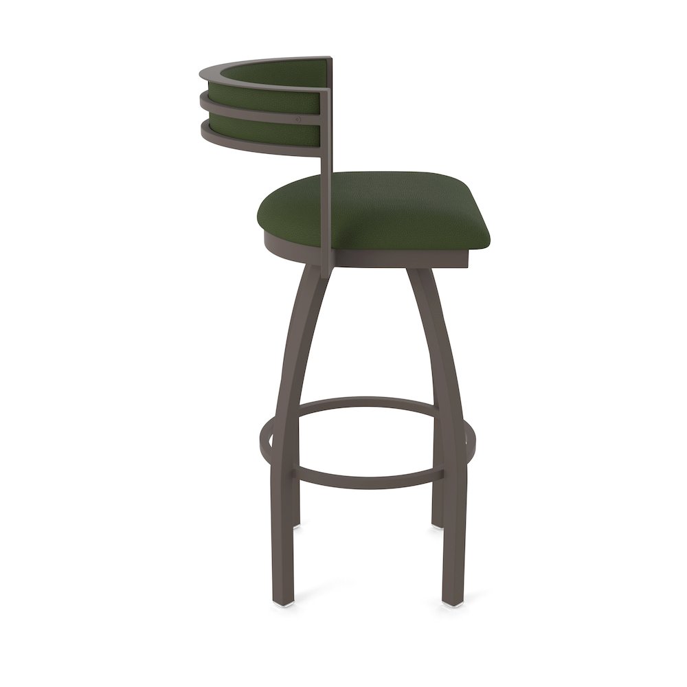 Swivel Bar Stool with Bronze Finish and Canter Pine Seat and Back