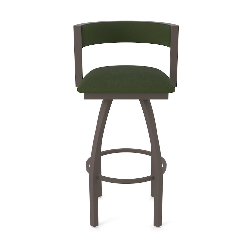 Swivel Bar Stool with Bronze Finish and Canter Pine Seat and Back
