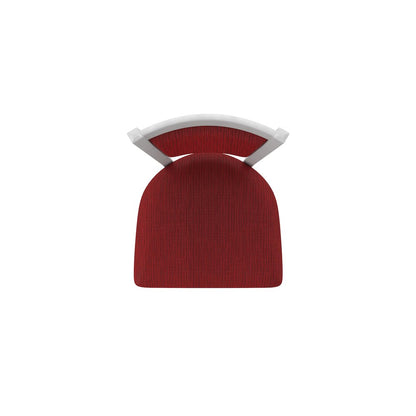 Swivel Bar Stool with Anodized Nickel Finish and Graph Ruby Seat and Back