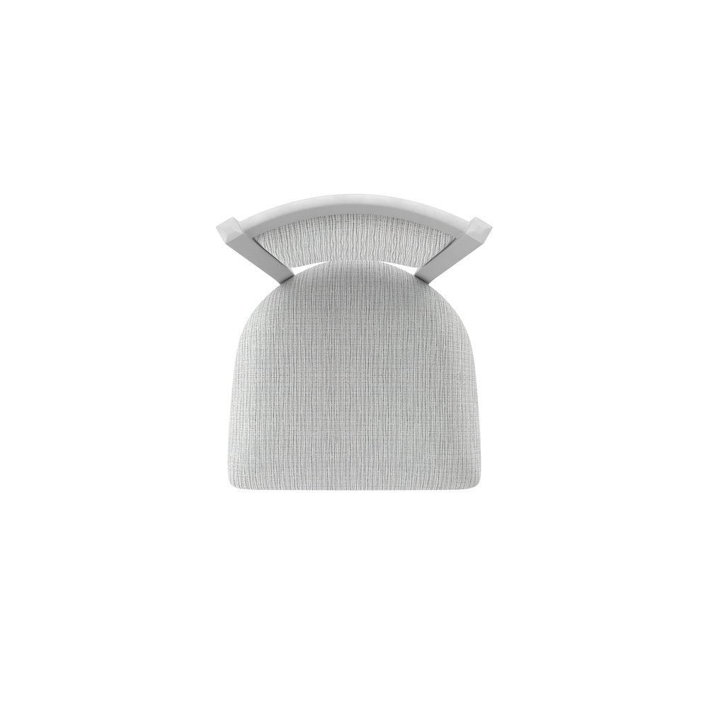 Swivel Bar Stool with Anodized Nickel Finish and Graph Alpine Seat and Back