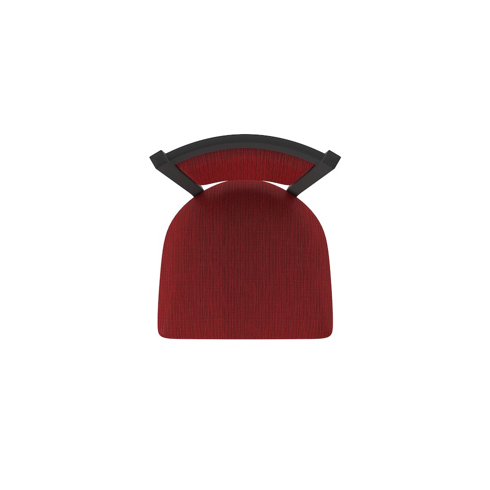 Swivel Bar Stool with Black Wrinkle Finish and Graph Ruby Seat and Back