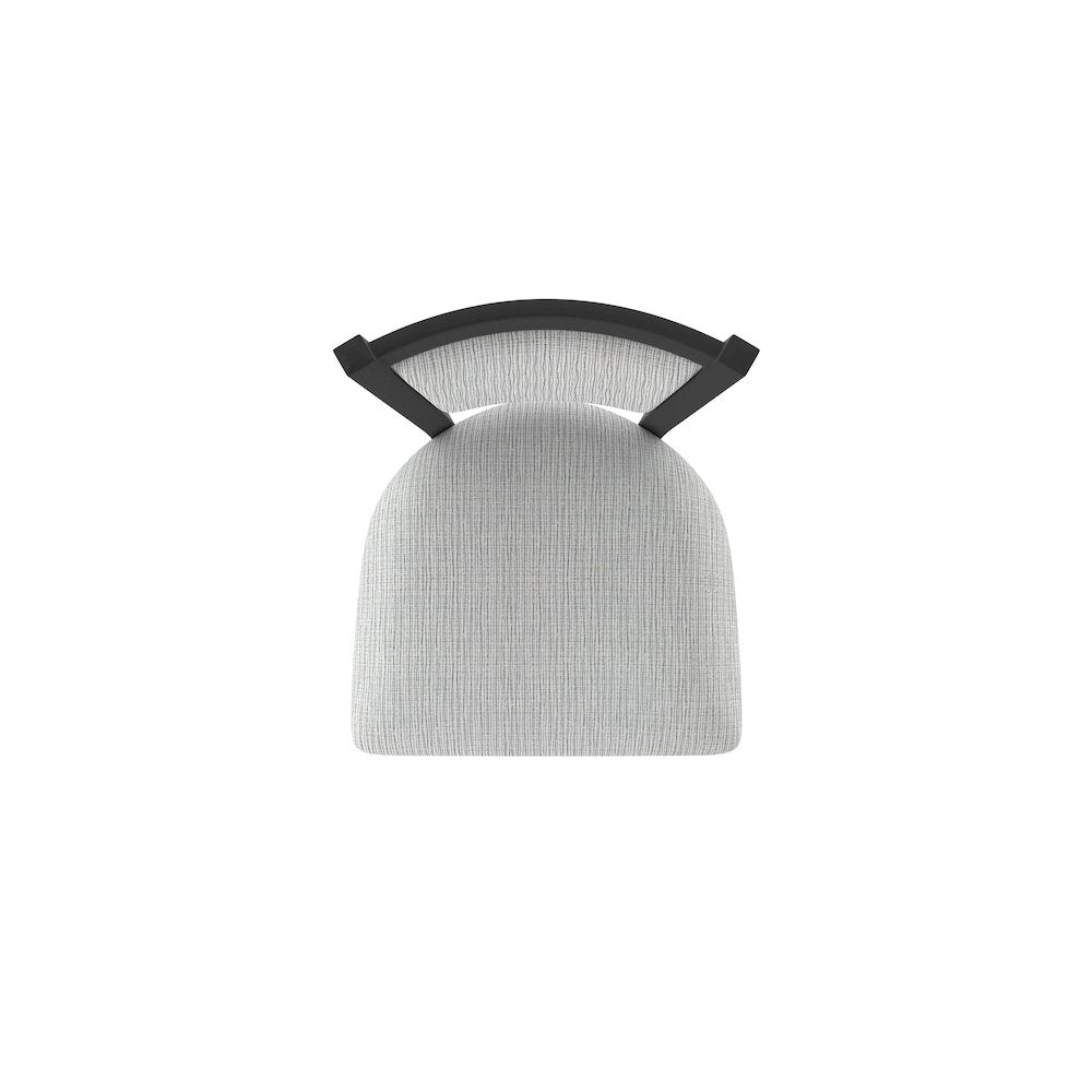 Swivel Bar Stool with Black Wrinkle Finish and Graph Alpine Seat and Back