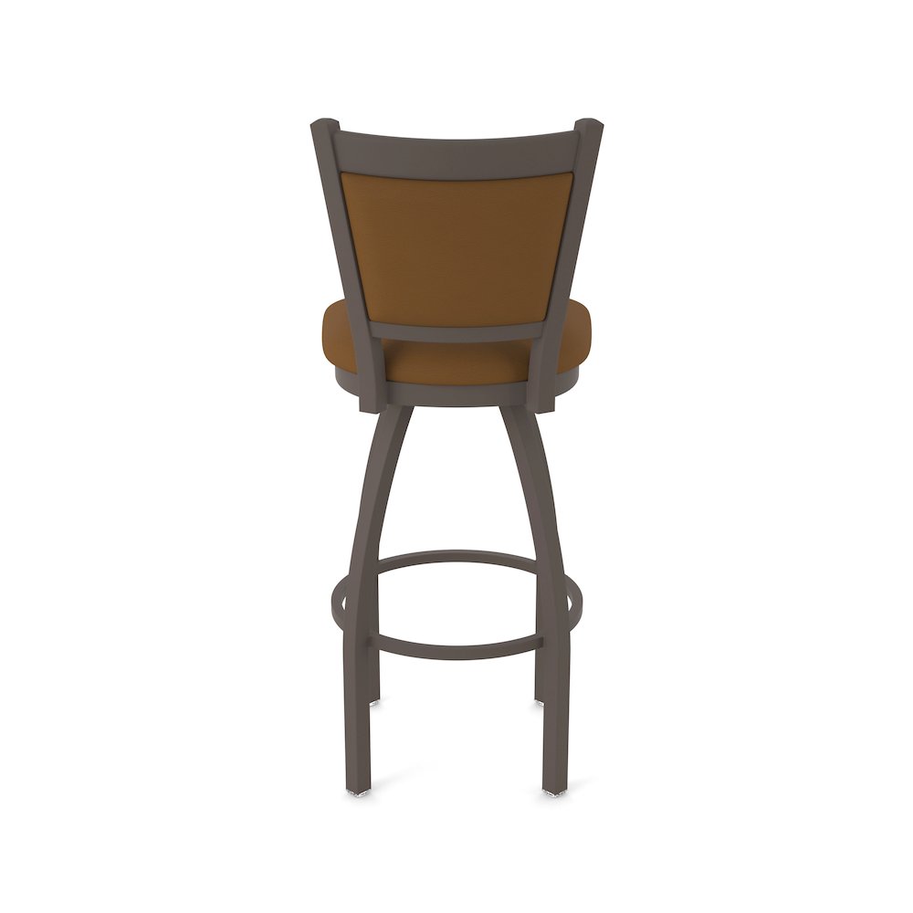 Swivel Bar Stool with Bronze Finish and Canter Thatch Seat and Back