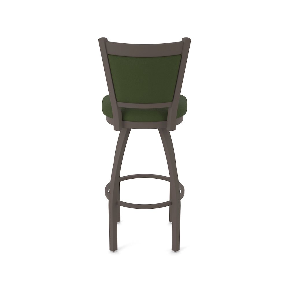 Swivel Bar Stool with Bronze Finish and Canter Pine Seat and Back