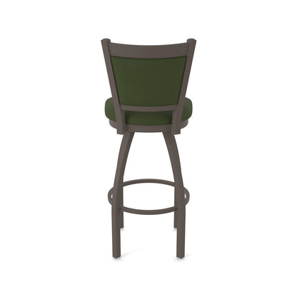 Swivel Bar Stool with Bronze Finish and Canter Pine Seat and Back