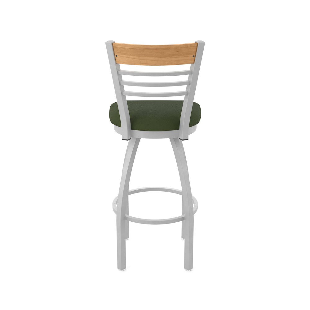 36" Swivel Extra Tall Bar Stool, Anodized Nickel Finish, Medium Back