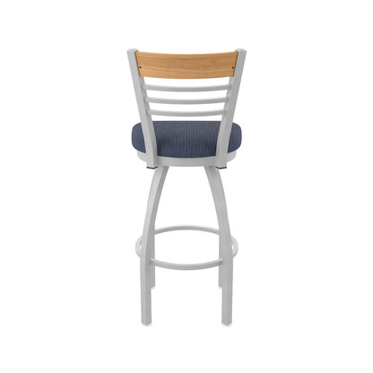 36" Swivel Extra Tall Bar Stool, Anodized Nickel Finish, Medium Back