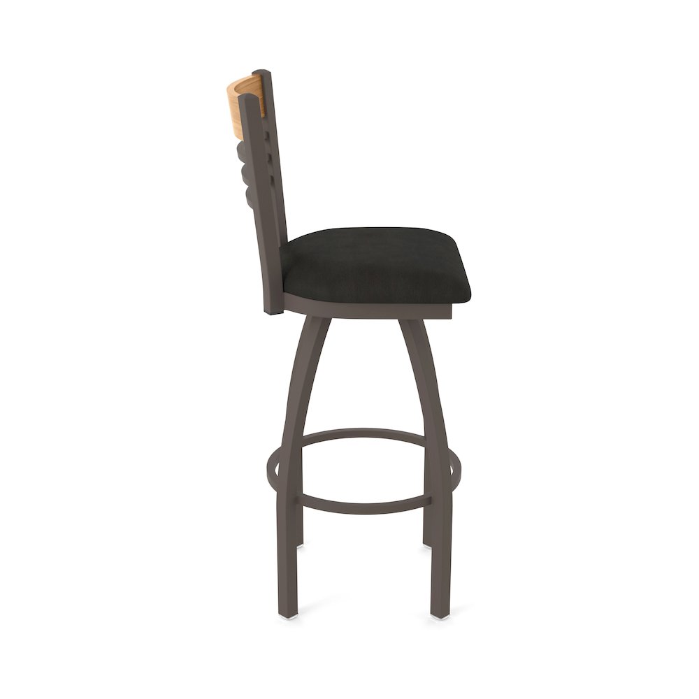 36" Swivel Extra Tall Bar Stool, Bronze Finish, Medium Back