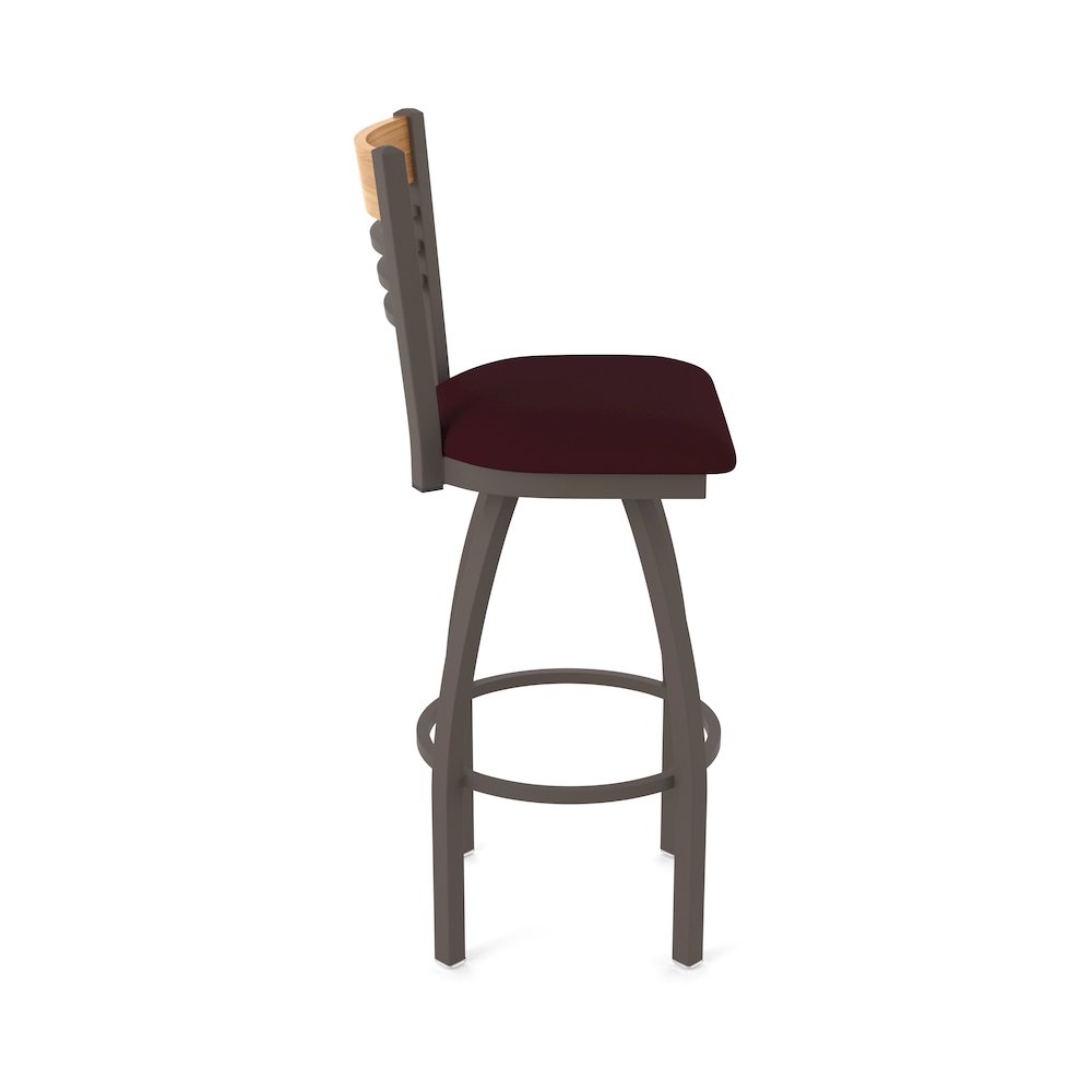36" Swivel Extra Tall Bar Stool, Bronze Finish, Medium Back