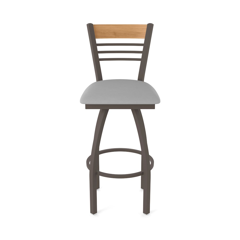 36" Swivel Extra Tall Bar Stool, Bronze Finish, Medium Back