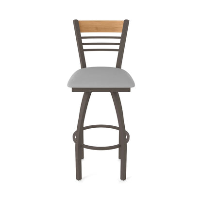36" Swivel Extra Tall Bar Stool, Bronze Finish, Medium Back