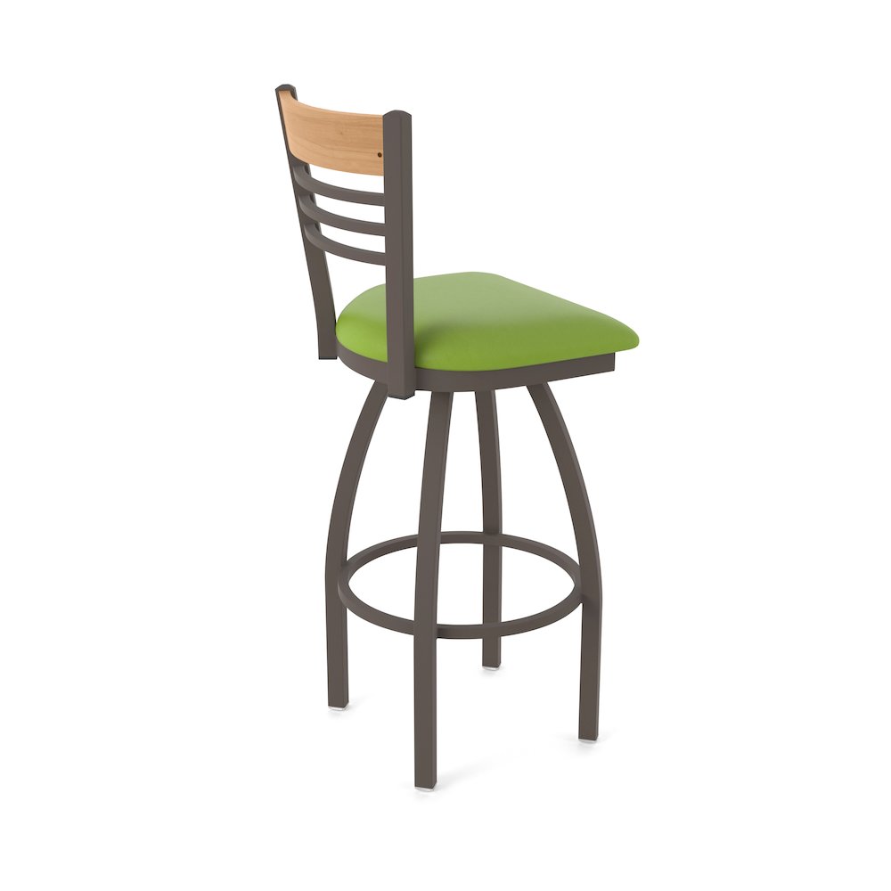 36" Swivel Extra Tall Bar Stool, Bronze Finish, Medium Back