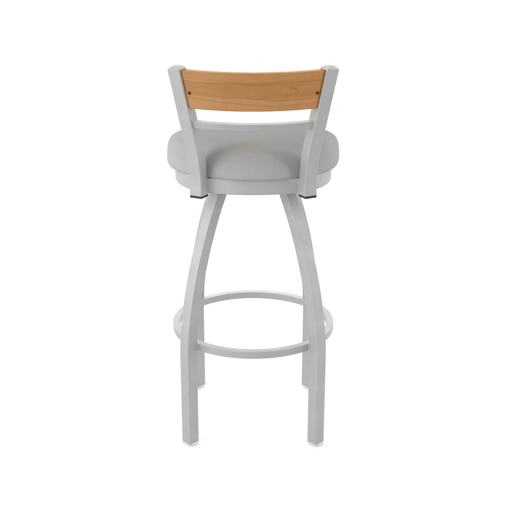 36" Swivel Extra Tall Bar Stool, Anodized Nickel Finish, Medium Back