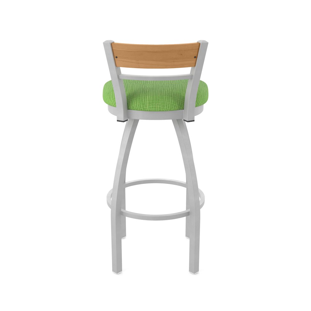 36" Swivel Extra Tall Bar Stool, Anodized Nickel Finish, Medium Back