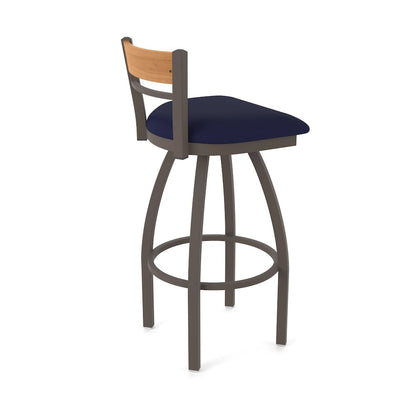 36" Swivel Extra Tall Bar Stool, Bronze Finish, Medium Back