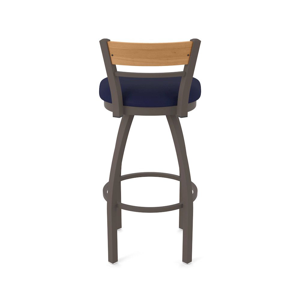 36" Swivel Extra Tall Bar Stool, Bronze Finish, Medium Back