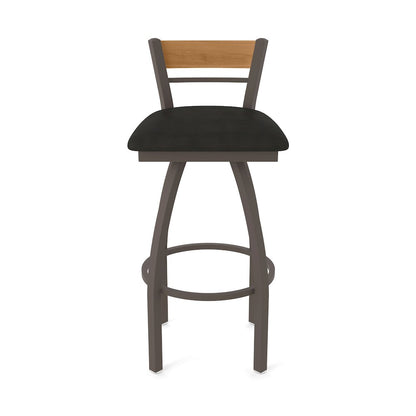 36" Swivel Extra Tall Bar Stool, Bronze Finish, Medium Back