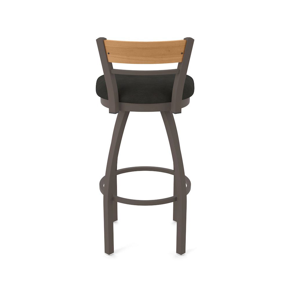 36" Swivel Extra Tall Bar Stool, Bronze Finish, Medium Back