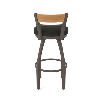 36" Swivel Extra Tall Bar Stool, Bronze Finish, Medium Back