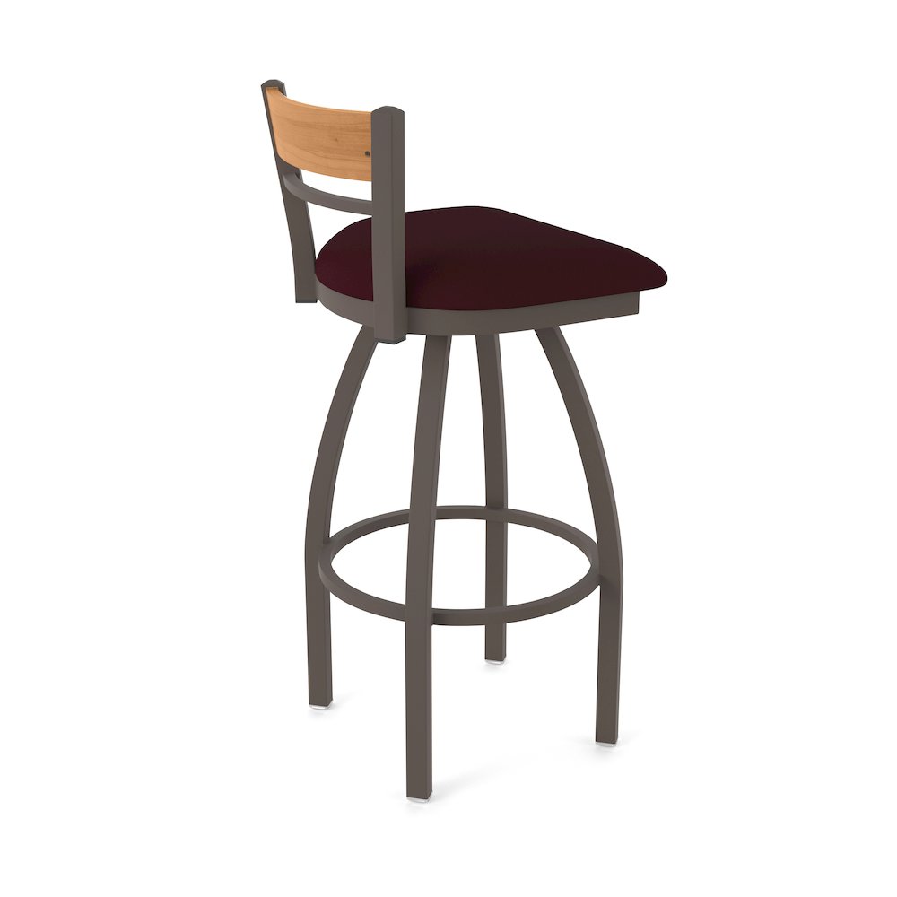 36" Swivel Extra Tall Bar Stool, Bronze Finish, Medium Back