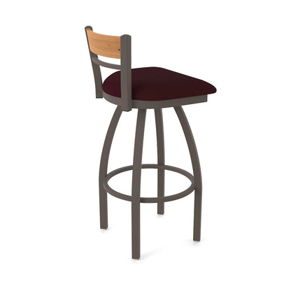 36" Swivel Extra Tall Bar Stool, Bronze Finish, Medium Back
