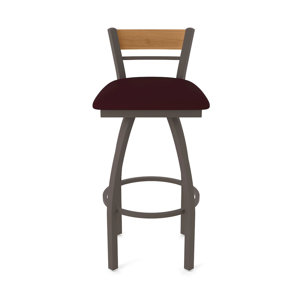 36" Swivel Extra Tall Bar Stool, Bronze Finish, Medium Back