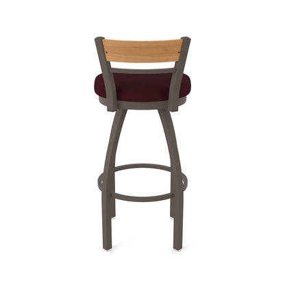 36" Swivel Extra Tall Bar Stool, Bronze Finish, Medium Back