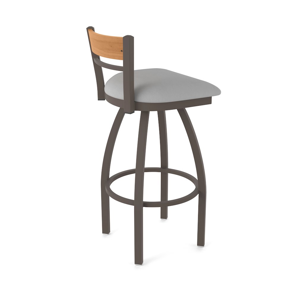 36" Swivel Extra Tall Bar Stool, Bronze Finish, Medium Back