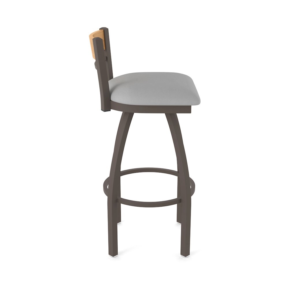 36" Swivel Extra Tall Bar Stool, Bronze Finish, Medium Back