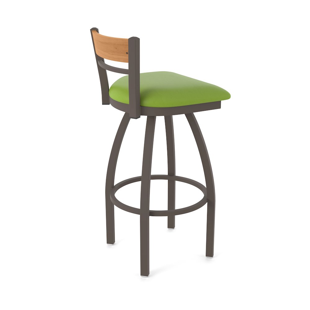 36" Swivel Extra Tall Bar Stool, Bronze Finish, Medium Back