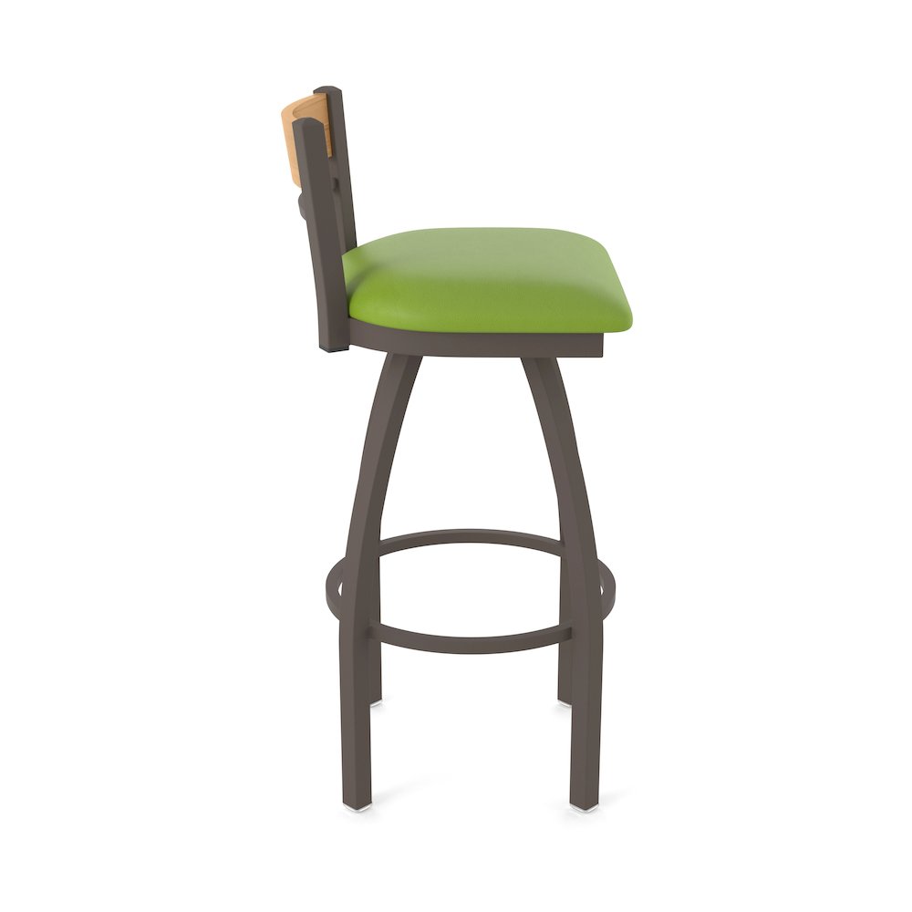 36" Swivel Extra Tall Bar Stool, Bronze Finish, Medium Back