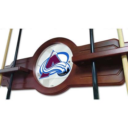Colorado Avalanche Cue Rack in English Tudor Finish
