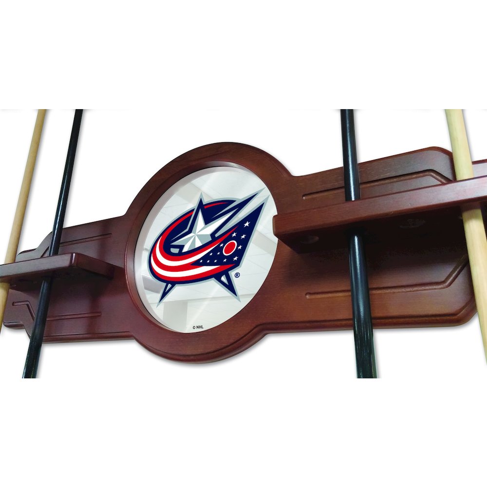 Columbus Blue Jackets Cue Rack in English Tudor Finish