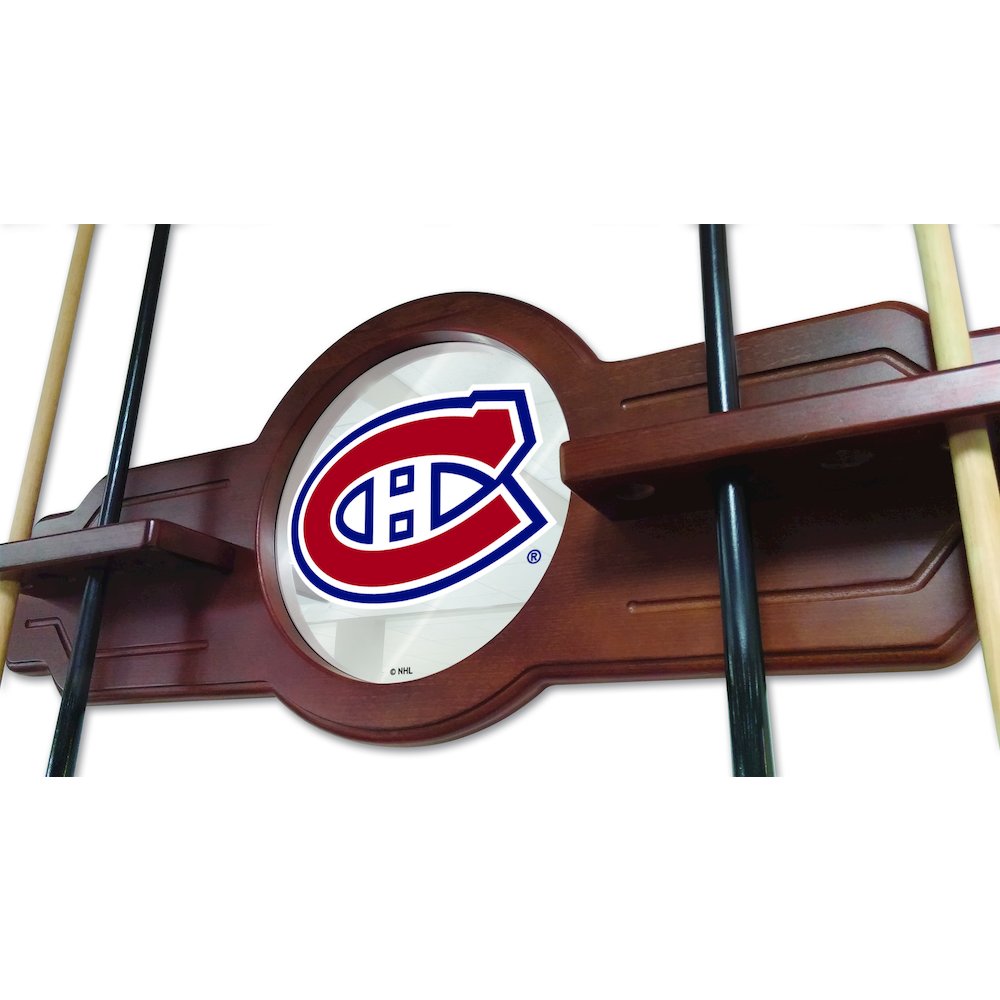 Montreal Canadiens Cue Rack in English Tudor Finish