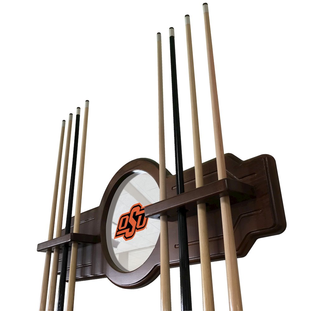 Oklahoma State Cue Rack in English Tudor Finish