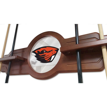 Oregon State Cue Rack in English Tudor Finish