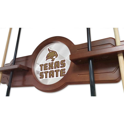 Texas State Cue Rack in English Tudor Finish