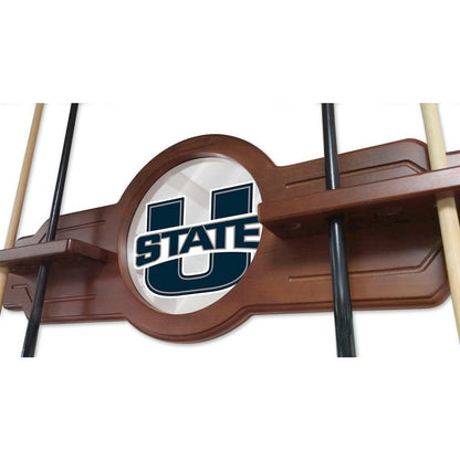 Utah State Cue Rack in English Tudor Finish