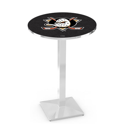 L217 Anaheim Ducks 42' Tall - 36' Top Pub Table w/ Chrome Finish (1005)