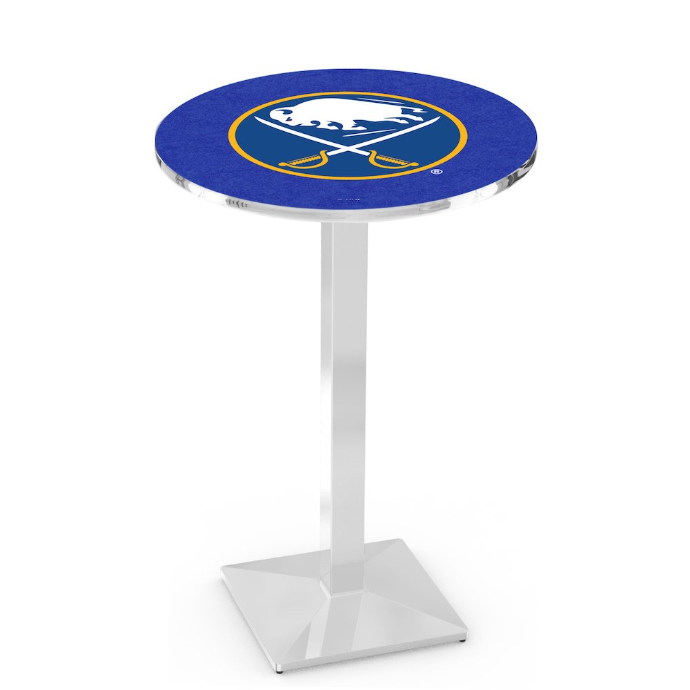 L217 Buffalo Sabres 42" Tall - 36" Top Pub Table with Chrome Finish (1159)