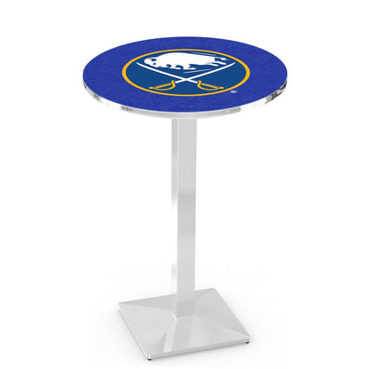 L217 Buffalo Sabres 42" Tall - 36" Top Pub Table with Chrome Finish (1159)