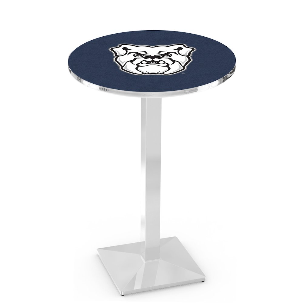 L217 Butler University 42' Tall - 30' Top Pub Table w/ Chrome Finish