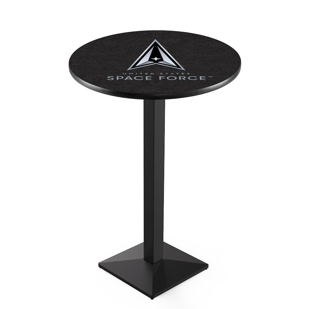 United States Space Force 42" Tall - 30" Top Pub Table with Black Wrinkle Finish