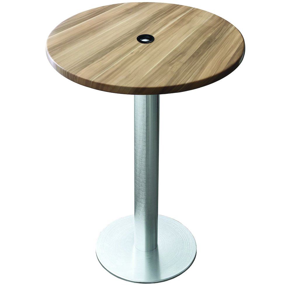 All-Season Table with 36" Diameter Natural Top with Umbrella Hole