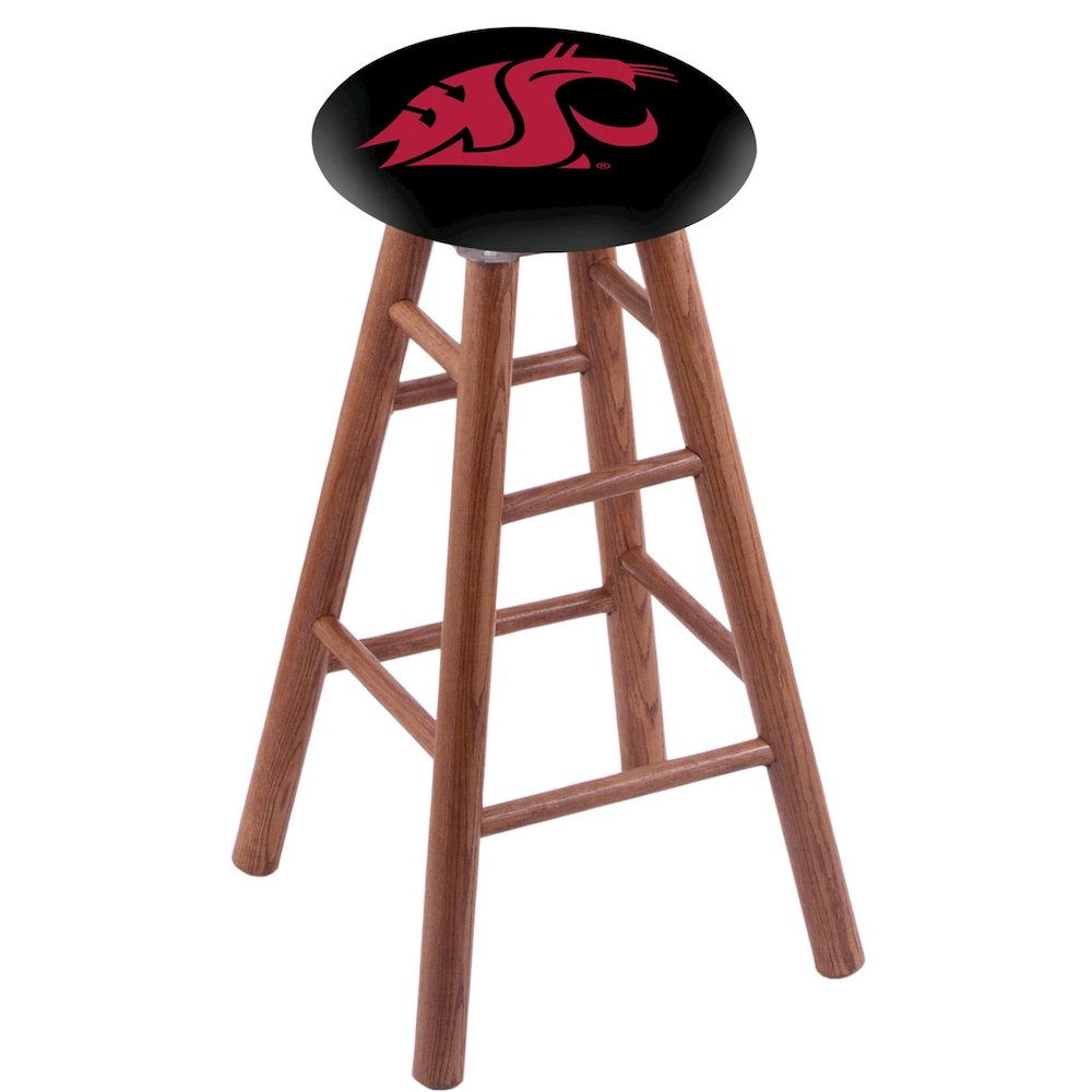 Oak Extra Tall Bar Stool in Medium Finish with Washington State Seat