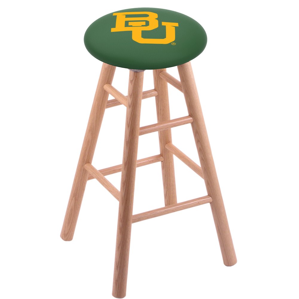 Oak Extra Tall Bar Stool in Natural Finish with Baylor Seat