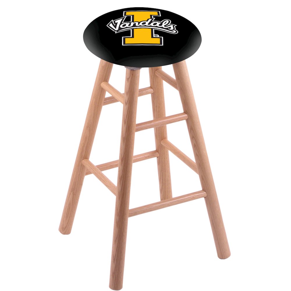 Oak Extra Tall Bar Stool in Natural Finish with Idaho Seat