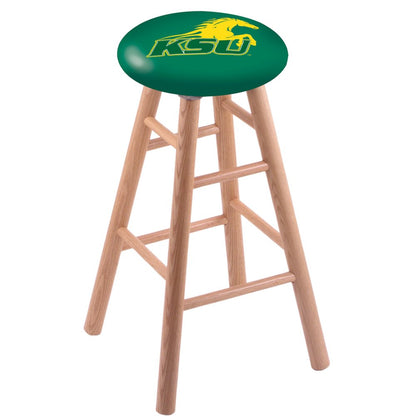Oak Extra Tall Bar Stool in Natural Finish with Kentucky State University Seat
